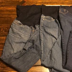 3 pairs of maternity jeans